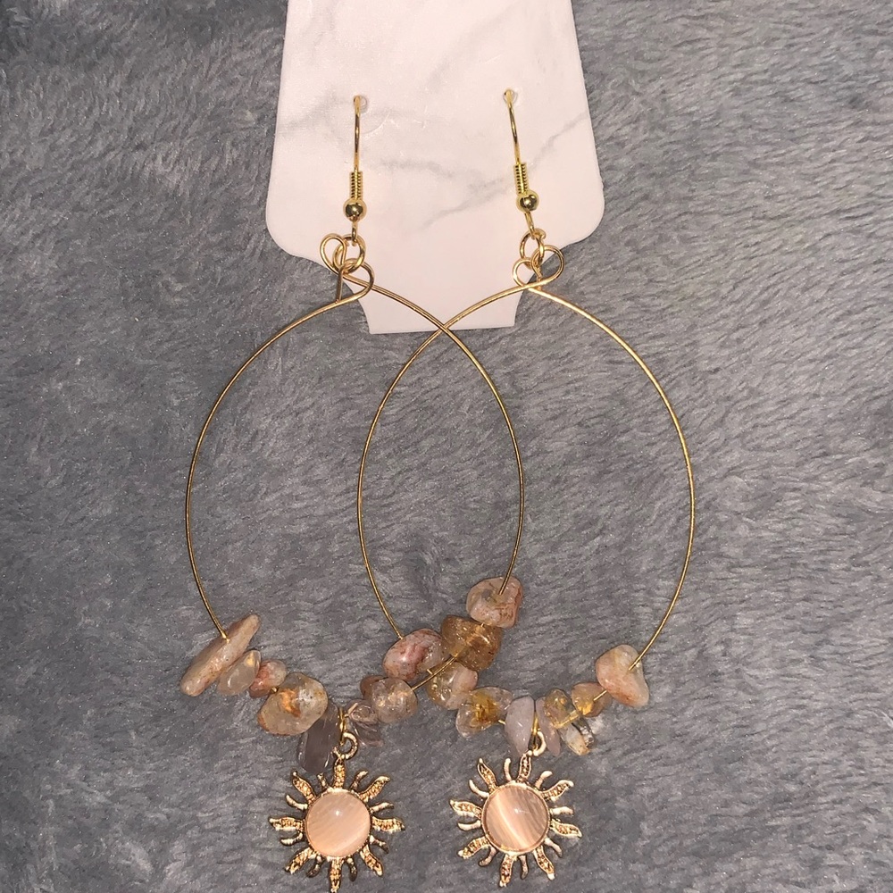Stone Dangle Earrings